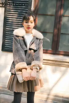 Sievietes, Jaunas ziemas apģērbu sabiezēt vilnas jaka sieviešu korejiešu versija īss zaudēt Pleds vilnas mētelis Rebicoo36