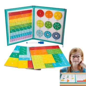 Matemātika Manipulatīvu Magnētisko Montessori Ielīmējiet Uzlīmes Grāmatu Frakcija Aprindās Darbību Kopums Matemātikas Manipulatives Zēniem Un Meitenēm