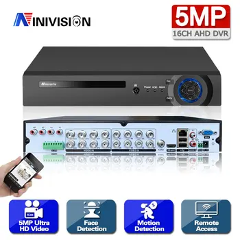 4CH /8CH /16CH AHD Drošības CCTV DVR H. 264 5MP/4MP AHD CVI TVI Analog IP Camera5 5MP 4.0 MP Hybrid Video ierakstīšana, HD Video Izejas