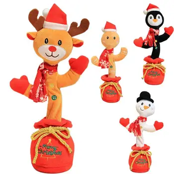 Dejas Ziemassvētku Ziemeļbriežu Rotaļlietas Uzlādējams Ziemassvētku Deju Mūzikas Rotaļlietu Gudrs Briežu Piparkūkas Cilvēks Veidot Ziemassvētku Dāvanas