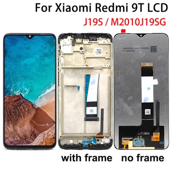 Oriģināls Par Redmi 9T LCD+Touch Screen Panelis Digitizer Montāža ar Rāmi Redmi 9T J19S M2010J19SG LCD Hongmi Labāko