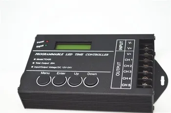 LED Laika Reostats RGB Kontrolieris TC420 DC12V/24V 5Channel Kopējās Produkcijas 20A Kopējo Anoda Programmējams Bezmaksas Piegāde