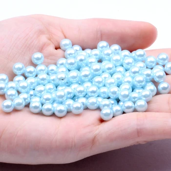 Small Pack 6 mm 100gab Vairākas Krāsas Nav Caurumu Apaļas Pērles Imitācija Pērles Kleitas DIY Rotaslietas Nail Art Rotājumi