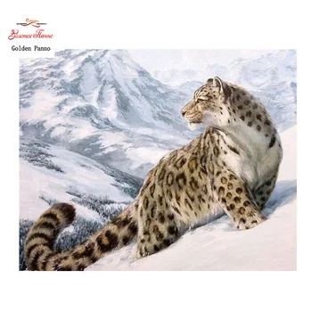 5D Dimanta Krāsošana Dimanta Mozaīkas Vides Amatniecības Pilna Dimanta Izšuvumi snow leopard, Sienas Uzlīmes, Sienas Hotel Apdare