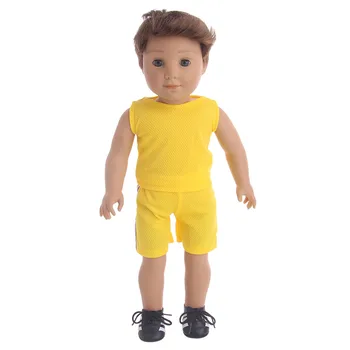 Leļļu Apģērbs dzeltena tērpus Valkāt fit Lelle 18 collu&43cm - &logan zēns