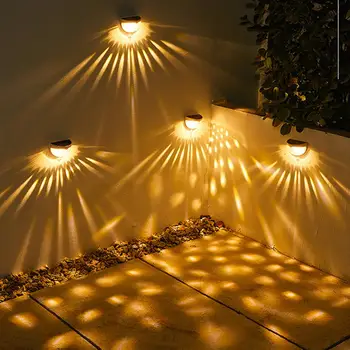 LED Saules Gaismas Āra Sienas Lampas Ūdensizturīgs Solar Light Dārza Lampas Vītne Led Gaismas Ziemassvētku Rotājumi