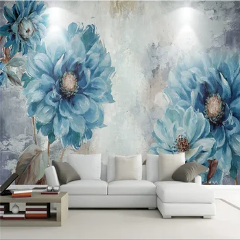 xuesu Ziemeļvalstu stilā, ar roku apgleznotus eļļas glezna viesistabā fona sienas custom tapetes, sienas 8D ūdensizturīgs sienu pārklājumu