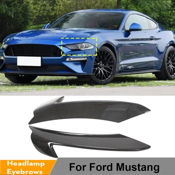 Priekšējie Lukturi acu Plakstiņus, Uzacis Apdares Ford Mustang 2018 - 2020 Oglekļa Šķiedras Auto Priekšējo Buferi priekšējo Lukturu Leju Apdares Attiecas