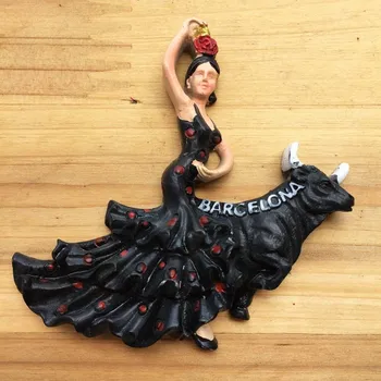 Kvintesence no Spānijas vēršu cīņu flamenko travel tūrisma suvenīru ledusskapis