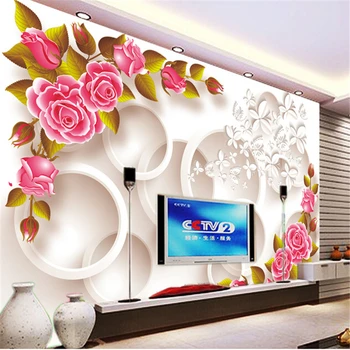 beibehang Silts, stilīgs Rožu Mūsdienu Luksusa tapetes, sienas papel de parede ziedu foto tapešu griestu gleznojumi foto tapetes