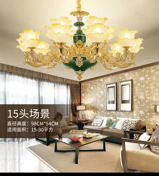 Cinka sakausējuma luksusa krāsu kristāla lustra dzīvojamā istaba, ēdamistaba, guļamistaba Eiropas augstas klases pielāgota LED kristāla lustra