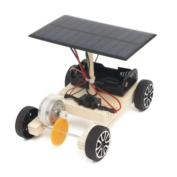 Salikt Saules Auto Creative Izgudrojumu Mehānisko Spēju Bērnu Aktīva Domāšana DIY Elektroniskās Tehnoloģijas Rotaļlietas Zēniem