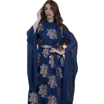 Dubai Abayas Sievietēm, arābu, turku Islāma Apģērba Musulmaņu Modes Vakara Kleitas Izšuvumu Kaftan Puse Kleitas 2022