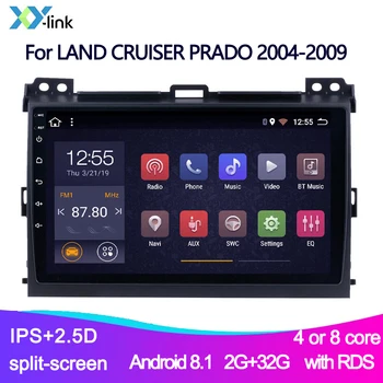 Android 9.0 2 Din Auto Radio Auto Stereo Toyota Land Cruiser Prado 3 J120 2004. - 2009. Gadā Autoradio Auto Audio GPS Navigācija