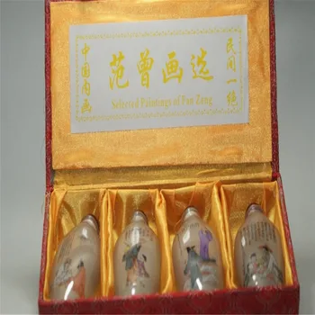 Kolekcija Ķīnas stikla Šņaucamā tabaka Pudeli rokā ventilators krāsošana