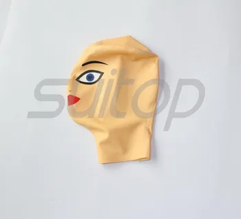 Suitop jaunu lateksa fetiša modes maskas multfilmu kapuci miesas