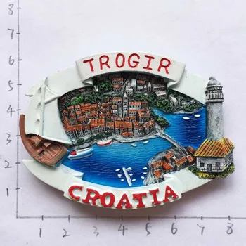 Horvātijas tūrisma Trogir ledusskapis Vidusjūras suvenīru magnētisko nūju, ledusskapis Magnēti