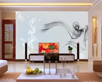 beibehang foto tapetes Modes anotācija caurspīdīgu ziedu personības dūmu 3D dzīvojamā istaba TV fona sienas tapetes