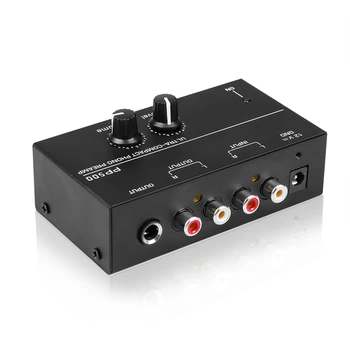 Ultra-Kompaktās Phono Preamp PP500 Ar Bass Treble Līdzsvaru Skaļuma Regulēšanas Pre-Amp Vinilplašu Preamplificador MUMS Plug