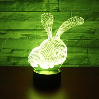 3D LED Nakts Gaisma Maz trusis ar 7 Krāsas, Gaismas, Mājas Apdare, Lampas Pārsteidzošs Vizualizācijas Optiskā Ilūzija Awesome