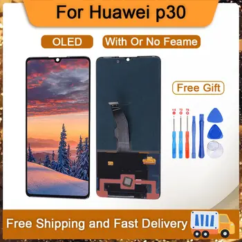 Pakāpe AMOLED Par Huawei P30 OLED Displeju ELE-L 29 ELE-L09 ELE-AL00 LCD skārienekrānu, Digitizer Montāža Nomaiņa Ar Bezmaksas Dāvanu