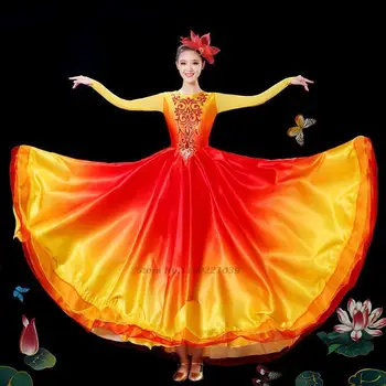 2022 seno ķīniešu tradicionālo apģērbu hanfu sieviešu posma izpildes tautas deju tērpu valsts ķīniešu vintage kleita hanfu