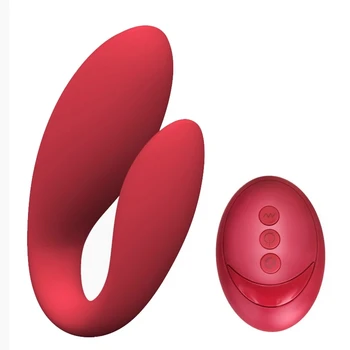 Bezvadu Vibrators Pieaugušo Rotaļlietas Pāriem USB Lādējamu G Spot U Silikona Stimulators Dubultā Dildo, Vibratori Seksa Rotaļlietu Sieviete
