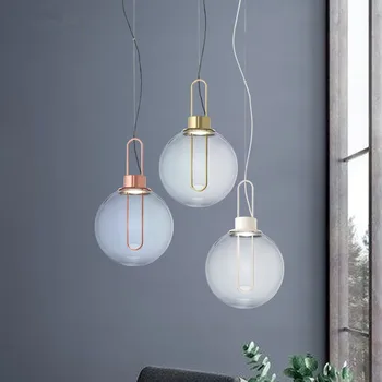 Lode LED Pendant Gaismas Mūsdienu Stikla globuss, kulons gaismas ziemeļvalstu pendant light living room Bēniņi ēdamistaba piekariņu gaismas
