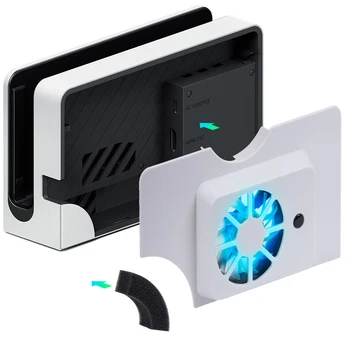 Slēdzis Oled Aksesuāri Cooler Bāzes USB Dzesēšanas Ventilatoru Ārējās Spēļu Konsole Stāvēt Siltuma Izkliedi Fani Nintendo Slēdzis