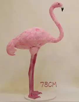 simulācijas Flamingo liela 78cm rozā spalvas Flamingo putnu grūti modelis posmā prop rokdarbu mājas dārzā apdare dāvanu s2248