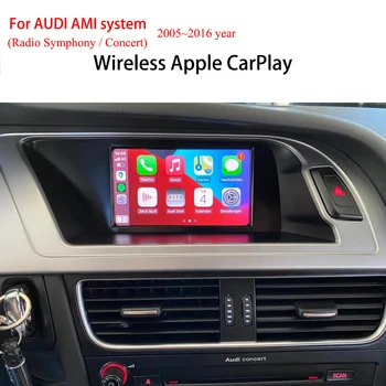 JAUNU Bezvadu CarPlay Android Auto Auto Atpakaļskata Kamera Video Interfeisu Audi A4 A5 Q5, kas NAV MMI Simfoniskais / Koncertu Radio 2009-2015