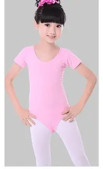 1gb/daudz Meitenes, Baleta Deju apģērbi ar garām Piedurknēm Kokvilnas Deju Leotards Toddler Bērniem cietā baleta apmācība bodysuit