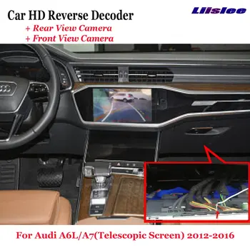 Automašīnas DVR Atpakaļskata Priekšējā Kamera Apgrieztā Attēla Dekoders Audi A6L/A7(Teleskopiskie Ekrāns) 2012. - 2016. Gadam Sākotnējā Jaunināt