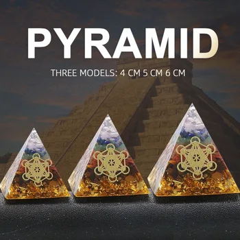 Orgone Piramīdas Enerģijas Ģenerators Kristāla Čakras Akmens, Dabas Ametists Meditācija Akmens Piesaistīt Bagātību Laimīgs Jogas Apdare